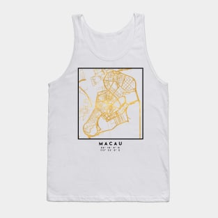 MACAU CHINA CITY STREET MAP ART Tank Top